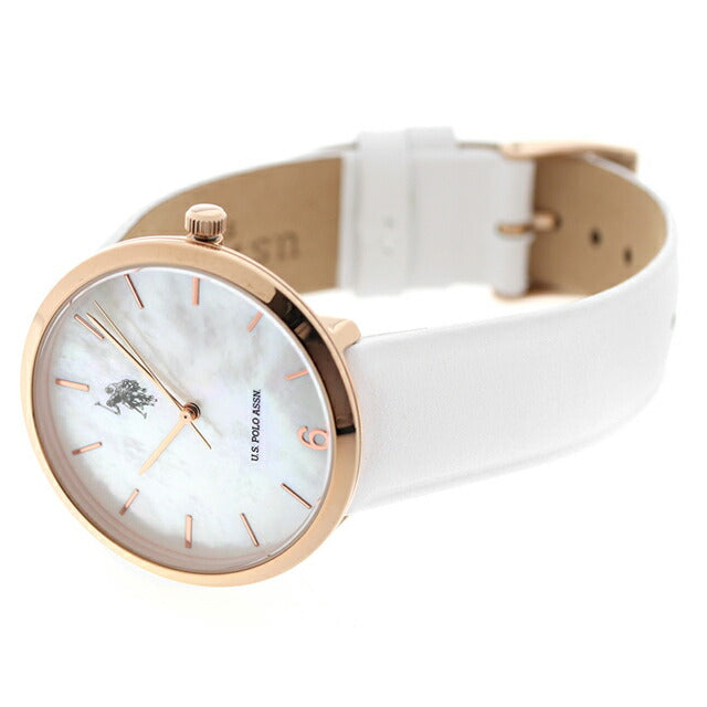 Uspolo Antson Quartz Watch Brand Ladies US-24wh Analog Shell White White