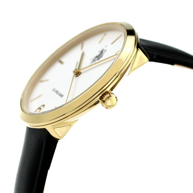 Yspolo antson Quartz Watch Brand Ladies US-24WHBK模拟白色黑色黑色