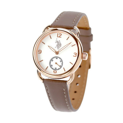 YSpolo Antsun DROSY Quartz Watch Brand Ladies U.S. POLO ASSN. US-27GL Analog White Brown White