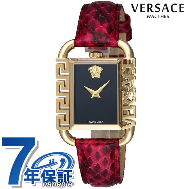 Vers and Versa chee Flare Quartz Watch Brand Ladies VERSACE VE3B00222 Analog Black Red Black