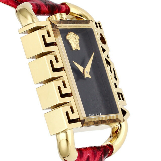 Vers and Versa chee Flare Quartz Watch Brand Ladies VERSACE VE3B00222 Analog Black Red Black