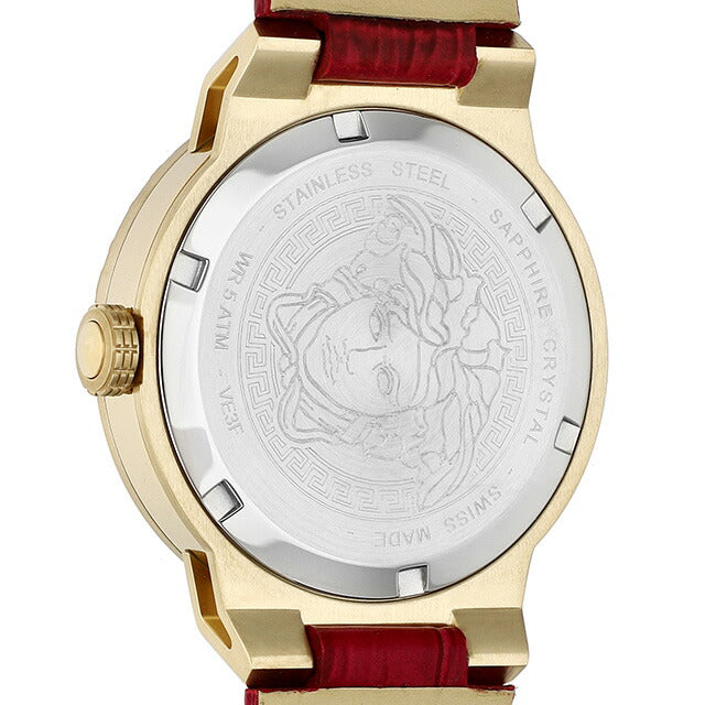 Versace Medusa Infinity Quartz Watch品牌女士Versace VE3F00722由模拟红色红色瑞士制造