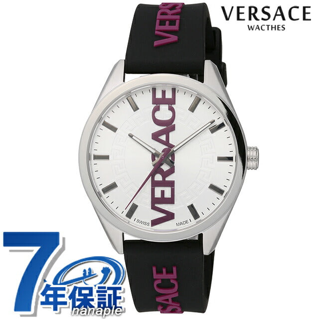 Versace v Bartical Quartz观看品牌男士VERSACE VE3H00122模拟银黑色黑色瑞士