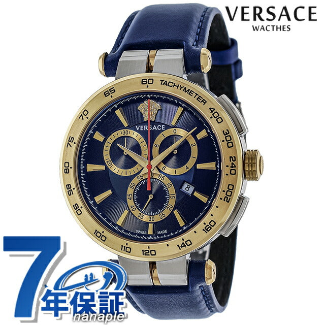 ヴェルサーチ アイオン クロノ ジェント クオーツ 腕時計 ブランド メンズ クロノグラフ VERSACE VE6CA0223 アナログ ブルー