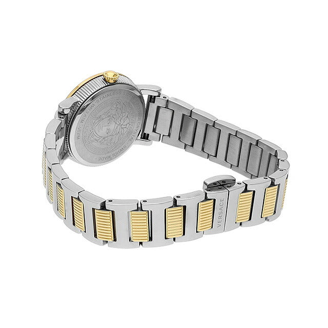 Versace STUD ICON Quartz Watch Brand Ladies VERSACE VE6M00322 Analog Green Yellow Gold