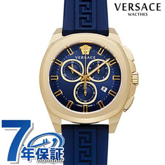 Versace Geo Chrono Quartz观看品牌计时码表VERSACE VERACE VE7CA0323模拟蓝色瑞士