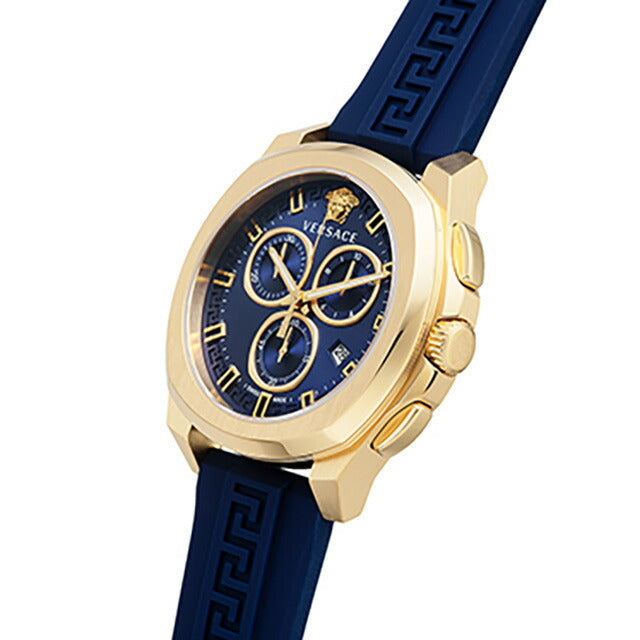 ヴェルサーチ Geo Chrono クオーツ 腕時計 ブランド メンズ クロノグラフ VERSACE VE7CA0323 アナログ ブルー スイス製