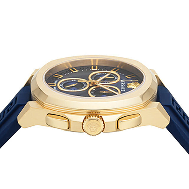 Versace Geo Chrono Quartz观看品牌计时码表VERSACE VERACE VE7CA0323模拟蓝色瑞士