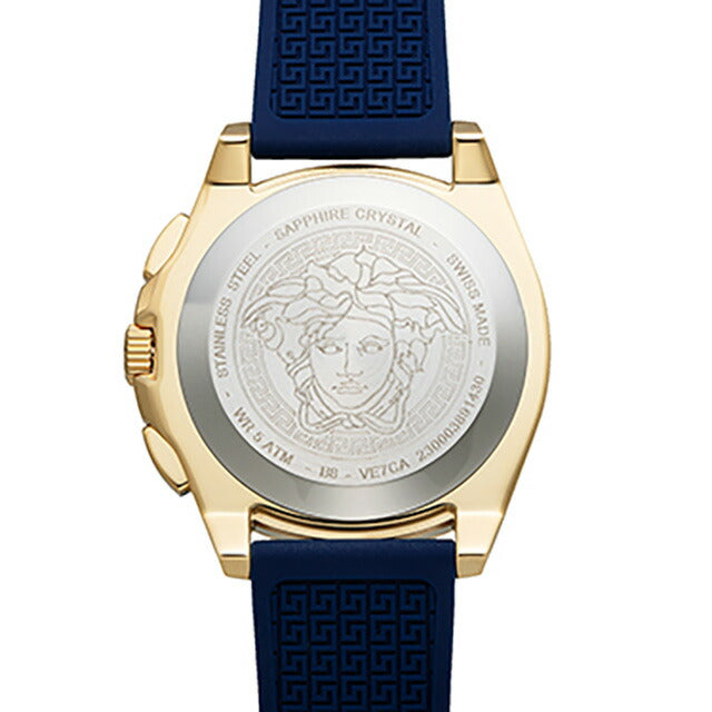 Versace Geo Chrono Quartz观看品牌计时码表VERSACE VERACE VE7CA0323模拟蓝色瑞士