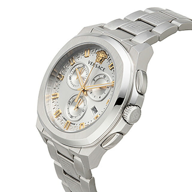 Versace Geo Chrono Quartz观看品牌计时码表VERSACE VERSACE VE7CA0623由Analog Silver Switzerland制造