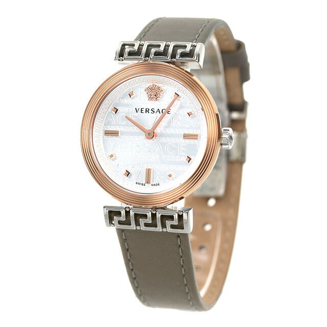 Versace Watch Miander Watch Brand Ladies Leather Belt Velw00922 Analog Silver Gray Switzerland