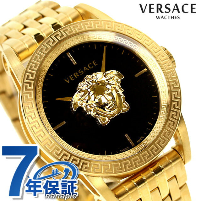 Versace Parazo Empire Quartz观看品牌男士Versace Verd00819模拟黑色金色黑色黑色瑞士