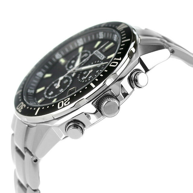 Citizen Collection Eco-Drive Eco Drive观看品牌计时码表太阳能公民VO10-6771F模拟黑色黑色