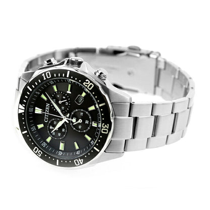 Citizen Collection Eco-Drive Eco Drive观看品牌计时码表太阳能公民VO10-6771F模拟黑色黑色