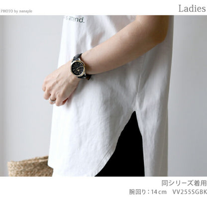 Vivian Quartz Watch Brand Ladies VV255SGBK模拟黑色黑色