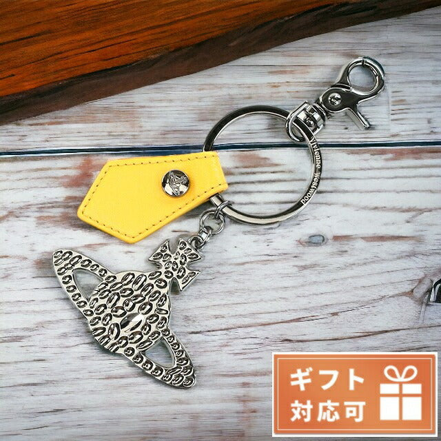 ヴィヴィアン・ウエストウッド キーリング ユニセックス メタル レザー イタリア 82030015 YELLOW イエロー系 小物 VWW82030015041