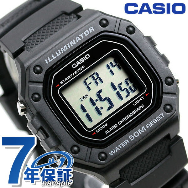 カシオ チープカシオ デジタル ブラック 海外モデル メンズ レディース 腕時計 W-218H-1AVDF CASIO チプカシ W-218H-1AVDF