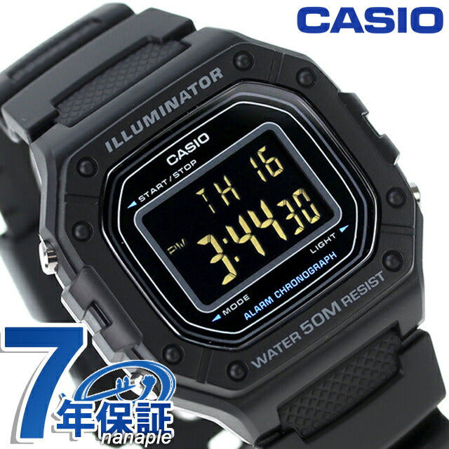 卡西奥 卡西欧 W-218H-1BV标准海外模特中性男女女士观看品牌Casio 卡西欧 数字W-218H-1BVDF