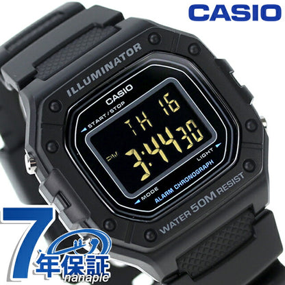 卡西奥 卡西欧 W-218H-1BV标准海外模特中性男女女士观看品牌Casio 卡西欧 数字W-218H-1BVDF