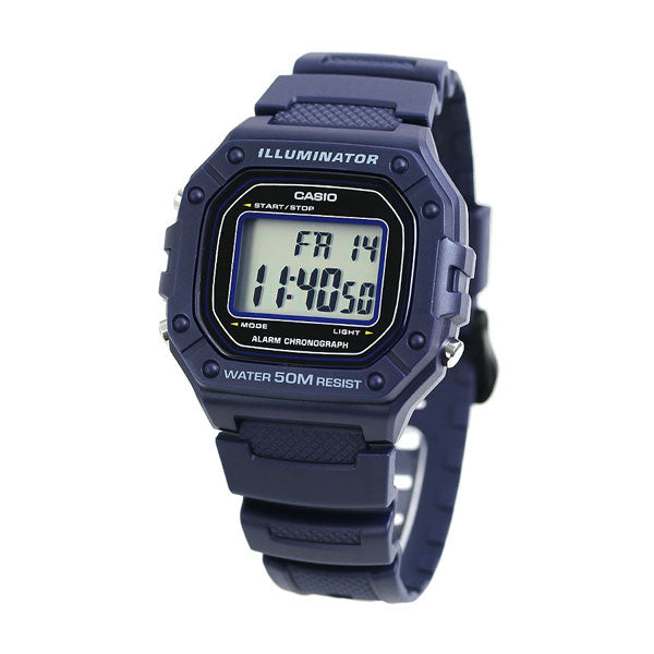 Casio Cheep Casio Digital Navy海外模特男士女士手表品牌W-218H-2AVDF Chipukashi