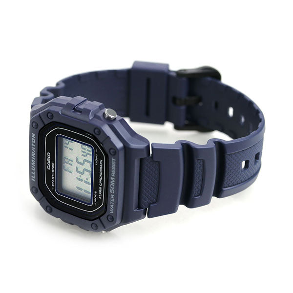 Casio Cheep Casio Digital Navy海外模特男士女士手表品牌W-218H-2AVDF Chipukashi