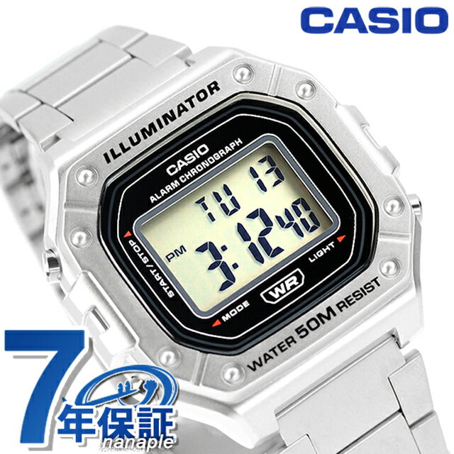 Casio海外模特Chipkashi海外模型男女赛车品牌Casio Digital Digital Silver Men&