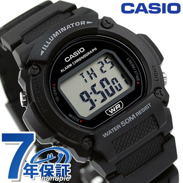 Casio Cheep Casio Chip Kashi Quartz男士手表品牌W-219H-1AVDF LCD黑色