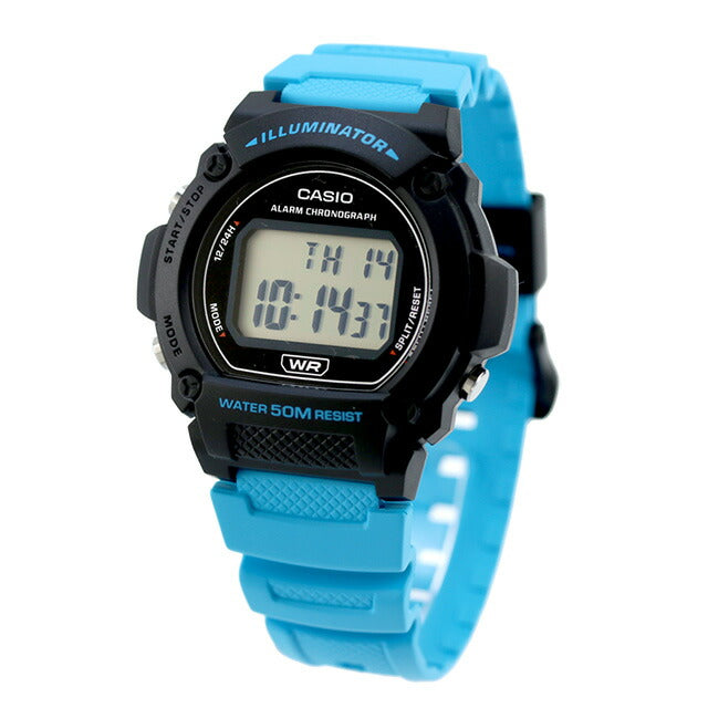 カシオ CASIO クォーツ 電池式 W-219H-2A2V スタンダード 海外モデル メンズ 腕時計 ブランド カシオ casio デジタル ブラック ブルー 黒 W-219H-2A2VDF