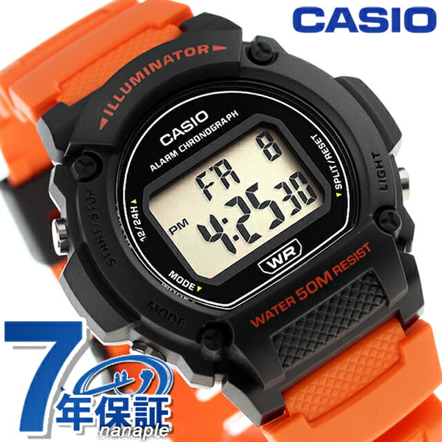 カシオ CASIO W-219H-4AV スタンダード チープカシオ チプカシ 海外モデル メンズ 腕時計 ブランド カシオ casio デジタル オレンジ W-219H-4AVDF