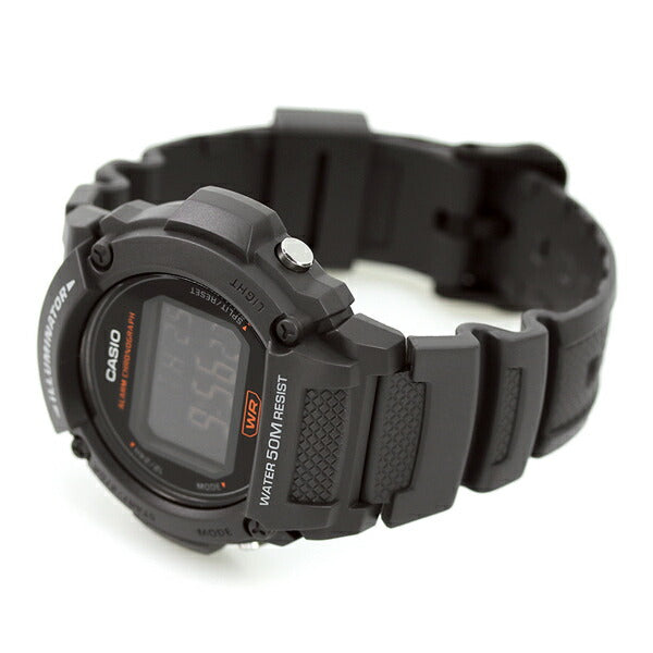 Casio Casio Casio Chipukashi Cheep Casio观看海外模特男士女士时钟W-219H-8BVDF黑色灰色