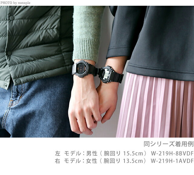 Casio W-219HC-2BV海外模型男女通用男女女士观看品牌CASIO数字黑色海军黑色W-219HC-2BVDF