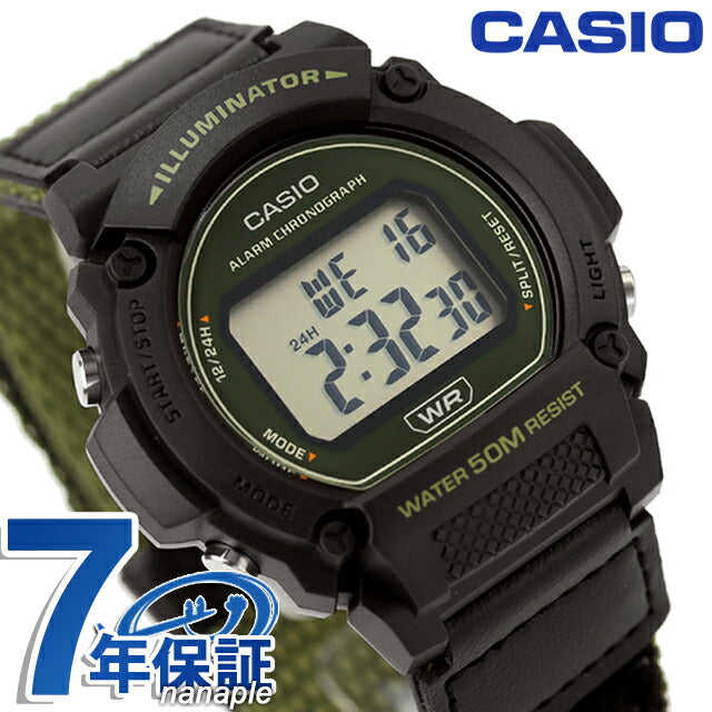 卡西奥 卡西欧 W-219HB-3AV CHIPUKASHI海外模特男士手表品牌Casio 卡西欧 数字卡其色绿/黑色W-219HB-3AVDF