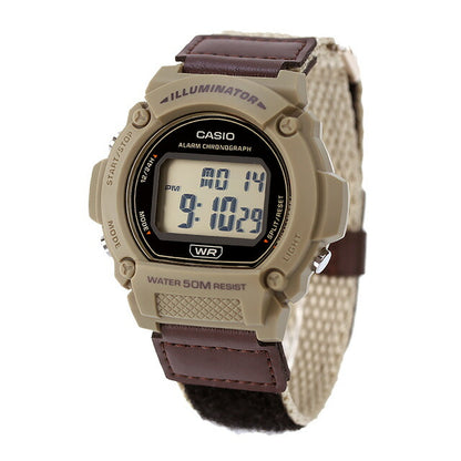 Casio CASIO W-219HB-5AV Chipkashi Overseas Model Men Watch Brand Casio Casio Digital Sand Beige/Brown W-219HB-5AVDF