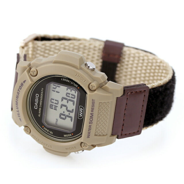 Casio CASIO W-219HB-5AV Chipkashi Overseas Model Men Watch Brand Casio Casio Digital Sand Beige/Brown W-219HB-5AVDF