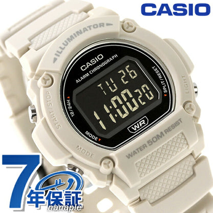 Casio W-219HC-8BV海外模型男女通用男女女士观看品牌Casio Digital Black Black Light Gray黑色W-219HC-8BVDF