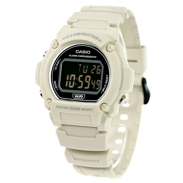 Casio W-219HC-8BV海外模型男女通用男女女士观看品牌Casio Digital Black Black Light Gray黑色W-219HC-8BVDF