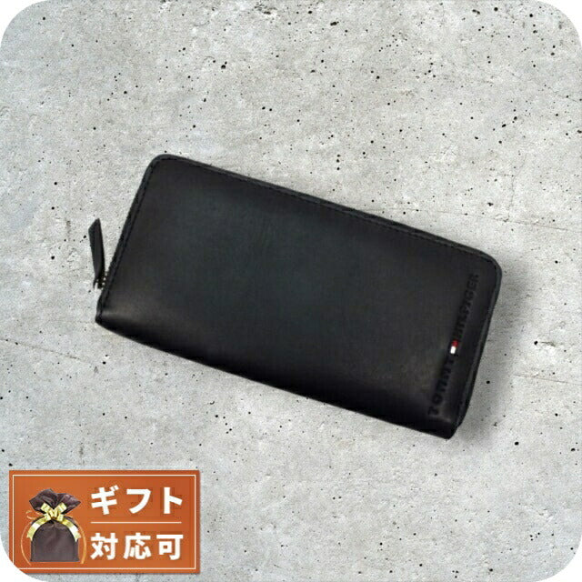トミーヒルフィガー TOMMY HILFIGER ラウンドファスナー 長財布 0091-4909-01 31TL13X015-001 ブラック ブラック WQ00005542