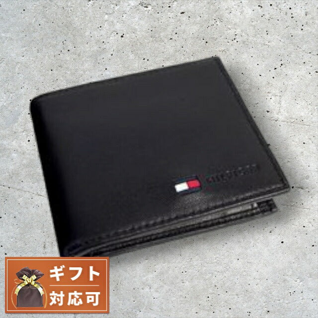 トミーヒルフィガー TOMMY HILFIGER 二つ折り財布 メンズ 31TL25X020-001 ブラック WQ00033128