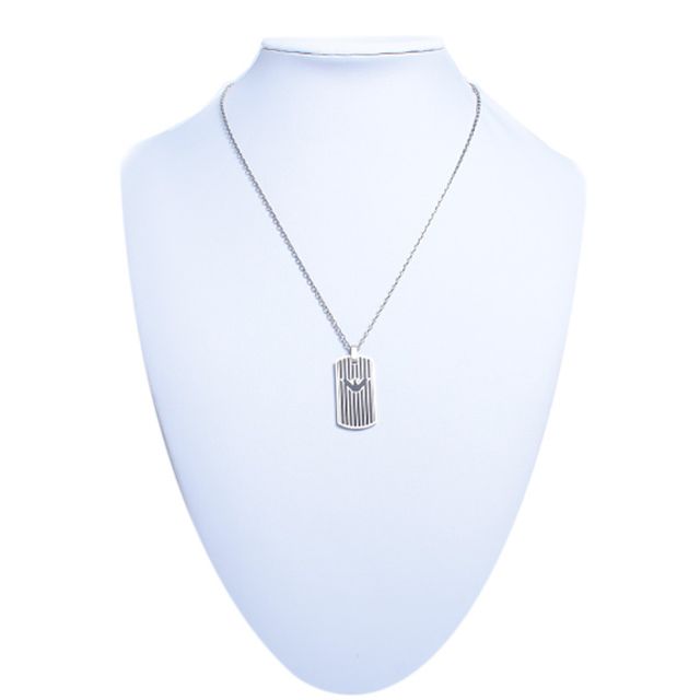 エンポリオアルマーニ EMPORIO ARMANI ネックレス EGS2724040 メンズ ブラック シルバー WQ00042673
