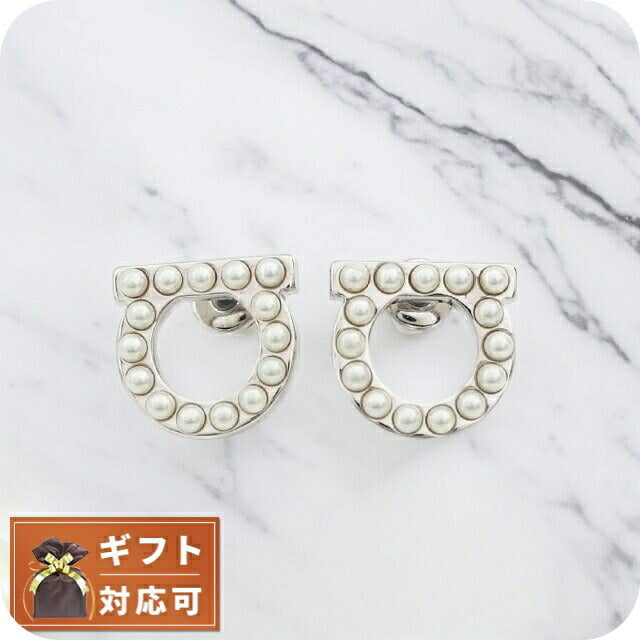 フェラガモ FERRAGAMO ピアス 760125-696582 レディース シルバー WQ00043182