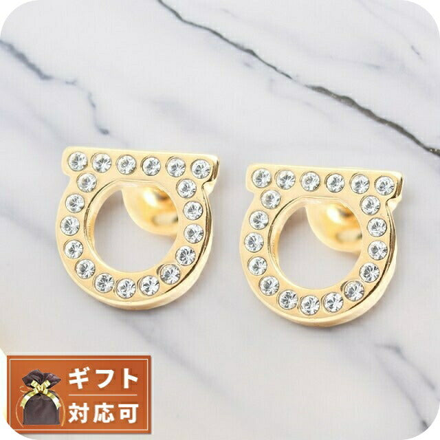 フェラガモ FERRAGAMO ピアス 760123-696576 レディース ガンチーニ GANCINO CRYSTAL OROGLUCI ゴールド WQ00044251