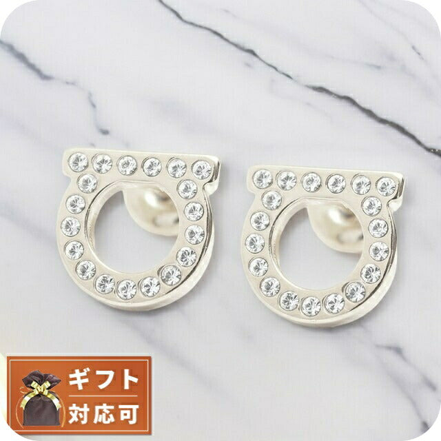 フェラガモ FERRAGAMO ピアス 760123-696577 レディース ガンチーニ GANCINO CRYSTAL PLDLUCID シルバー WQ00044252