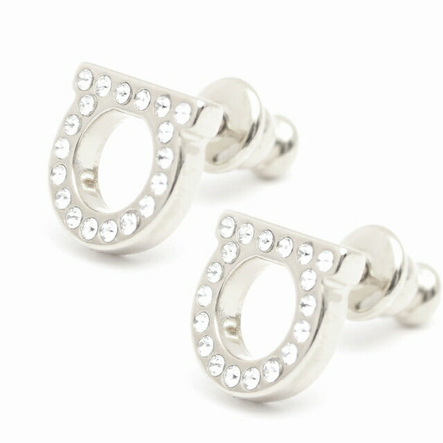 フェラガモ FERRAGAMO ピアス 760123-696577 レディース ガンチーニ GANCINO CRYSTAL PLDLUCID シルバー WQ00044252