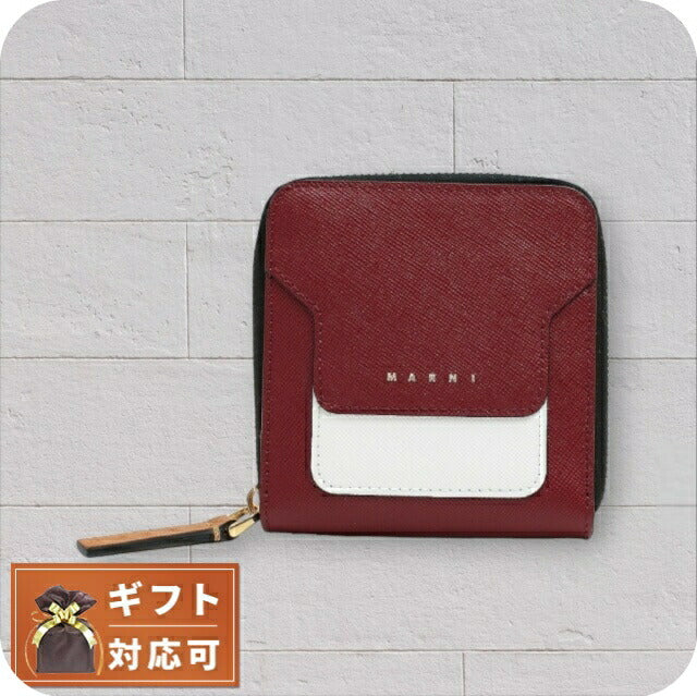 マルニ MARNI 二つ折り財布 PFMOQ09U23-Z475N レディース レッド WQ00044780