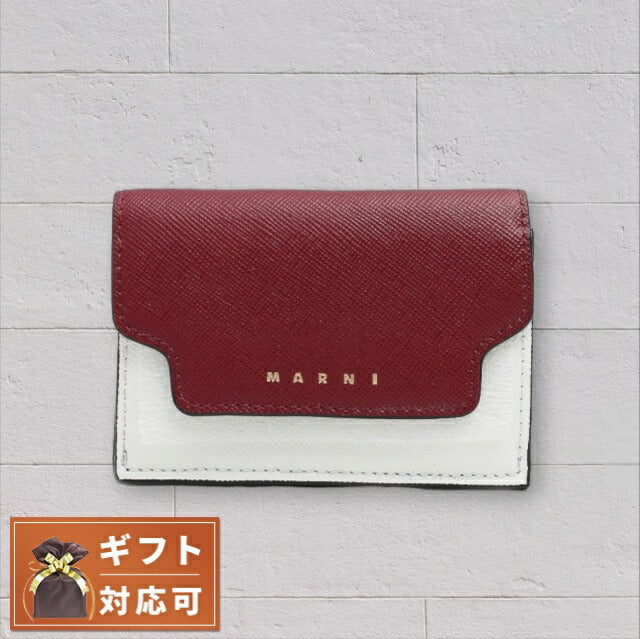 マルニ MARNI 三つ折り財布 PFMOW02U25-Z475N レディース レッド WQ00044789