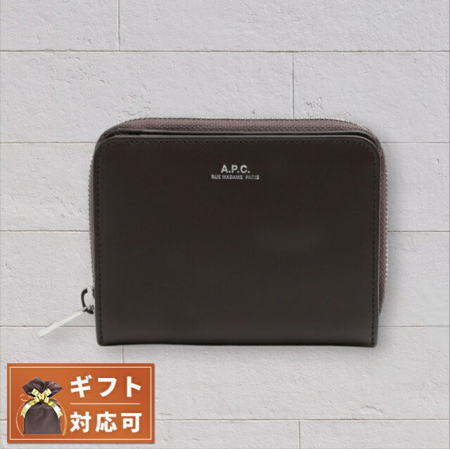 アーペーセー A.P.C. 財布 メンズ レディース H63087-PXAWV-CAE Compact Emmanuel ダークブラウン WQ00044824