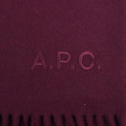 アーペーセー A.P.C. マフラー ロゴ刺繍 M15171-WOAFE-GAD メンズ レディース GAD ワインレッド WQ00044837