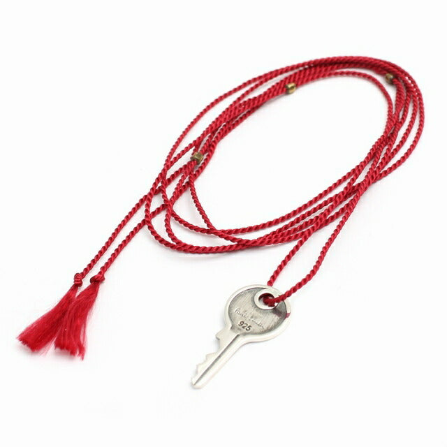 ポールスミス PAUL SMITH ネックレス M1A-NECK-JKEY-82 メンズ レディース 鍵モチーフ 82 シルバー レッド WQ00046475