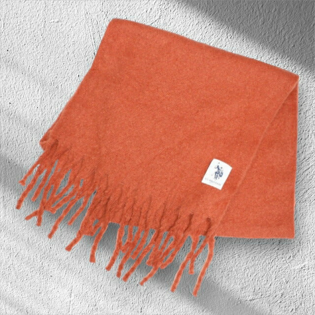 ユーエスポロアッスン U.S.POLO ASSN マフラー 325058-ORANGE メンズ レディース 大判 ストール オレンジ レンガ色 WQ00047224