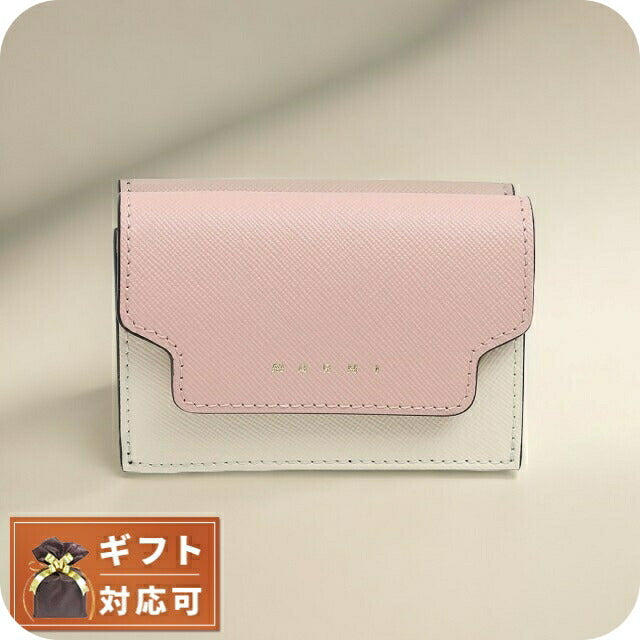 マルニ MARNI 三つ折り財布 PFMOW02U23-Z605M PFMOW02U23-LV520-Z605M レディース ピンク WQ00050527